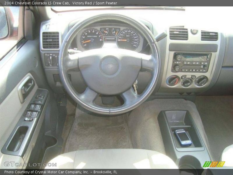 Victory Red / Sport Pewter 2004 Chevrolet Colorado LS Crew Cab