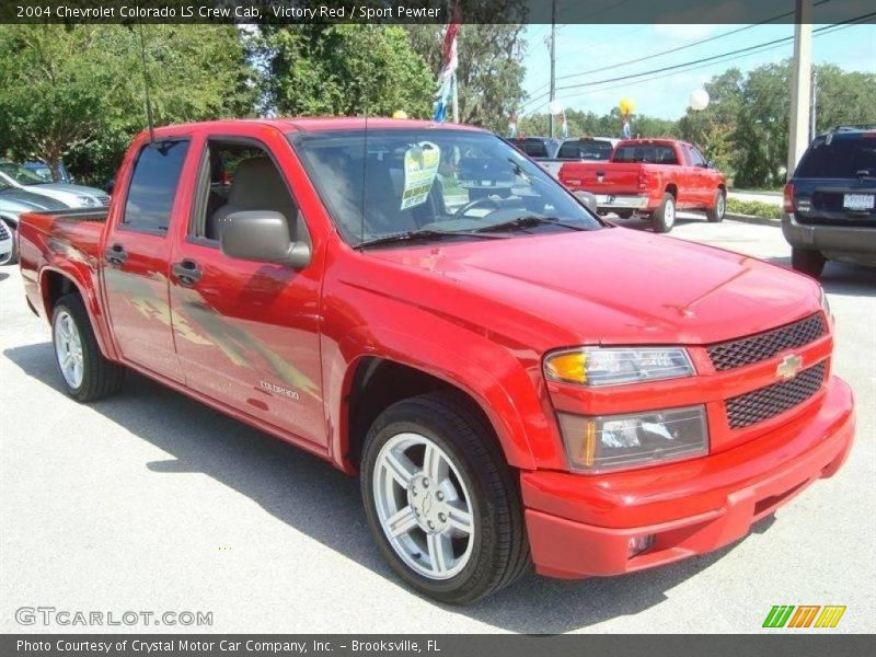 Victory Red / Sport Pewter 2004 Chevrolet Colorado LS Crew Cab