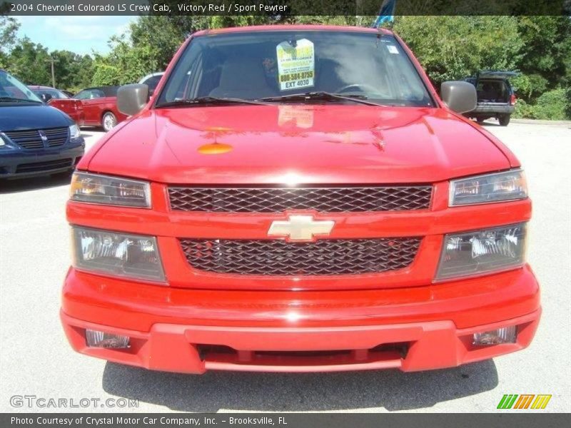 Victory Red / Sport Pewter 2004 Chevrolet Colorado LS Crew Cab