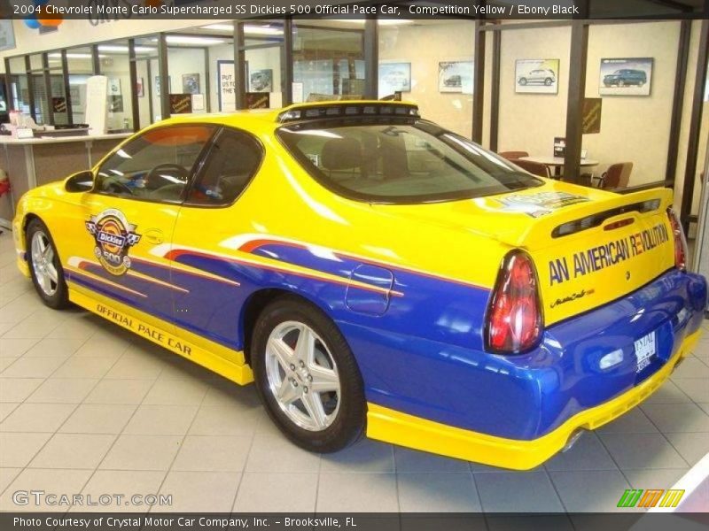 Competition Yellow / Ebony Black 2004 Chevrolet Monte Carlo Supercharged SS Dickies 500 Official Pace Car