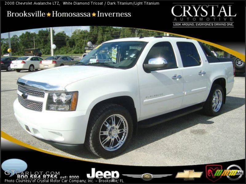 White Diamond Tricoat / Dark Titanium/Light Titanium 2008 Chevrolet Avalanche LTZ