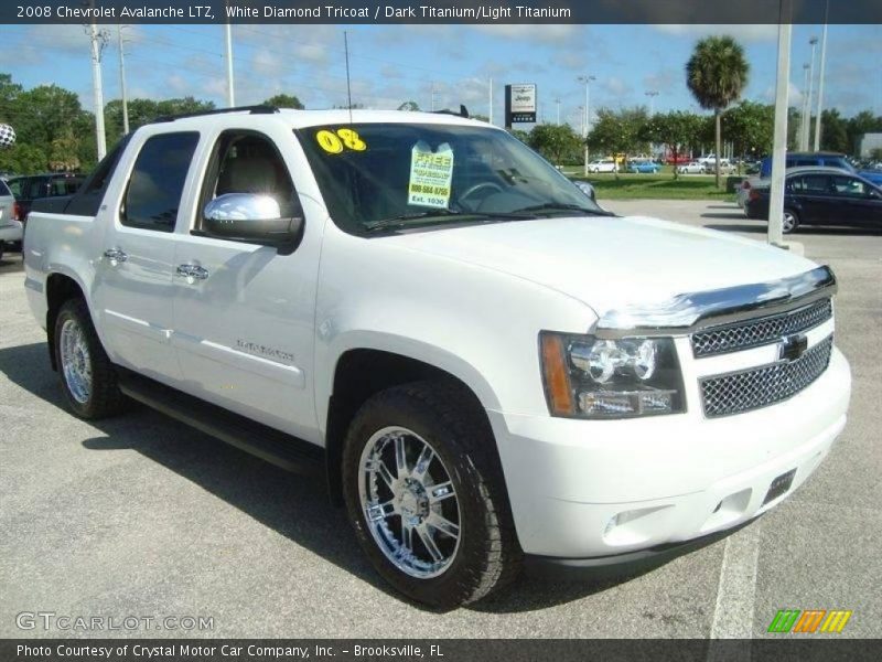 White Diamond Tricoat / Dark Titanium/Light Titanium 2008 Chevrolet Avalanche LTZ
