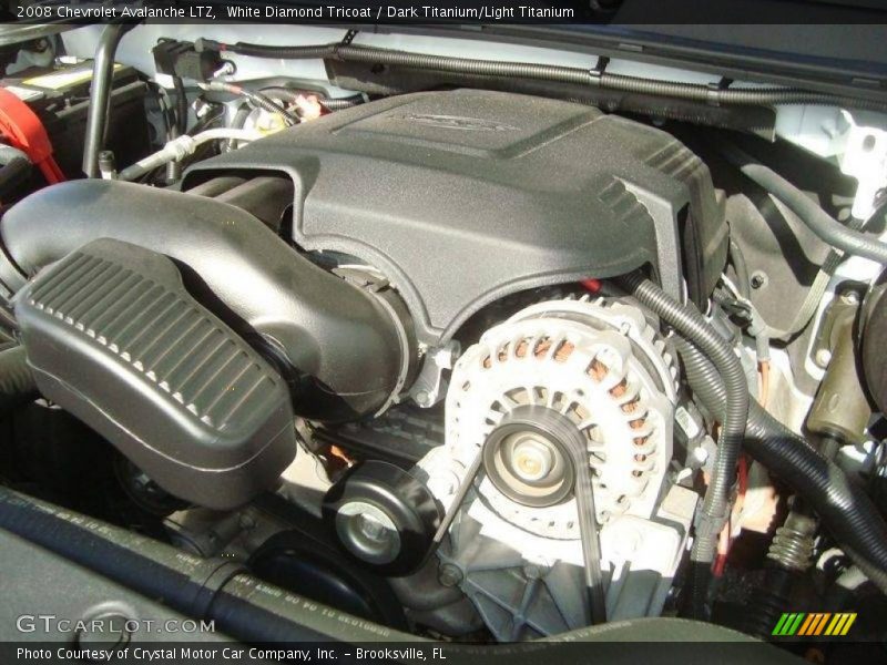 White Diamond Tricoat / Dark Titanium/Light Titanium 2008 Chevrolet Avalanche LTZ