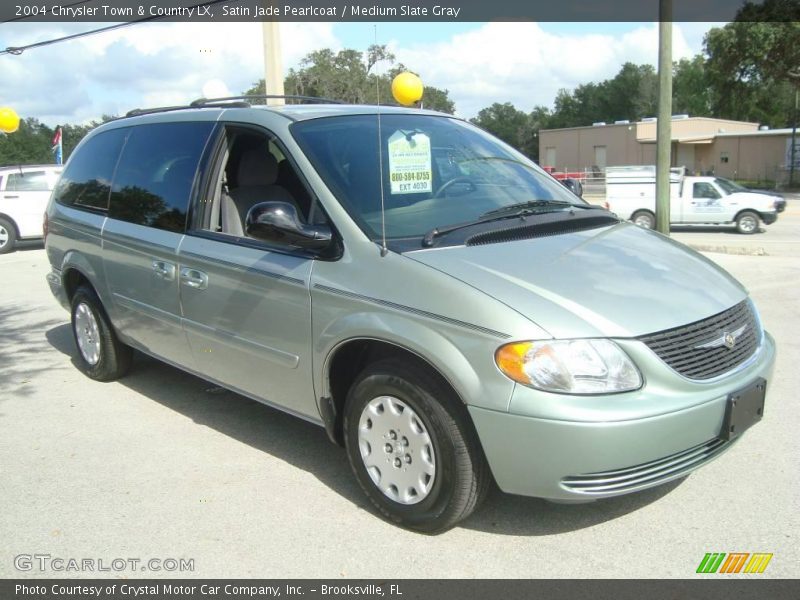 Satin Jade Pearlcoat / Medium Slate Gray 2004 Chrysler Town & Country LX