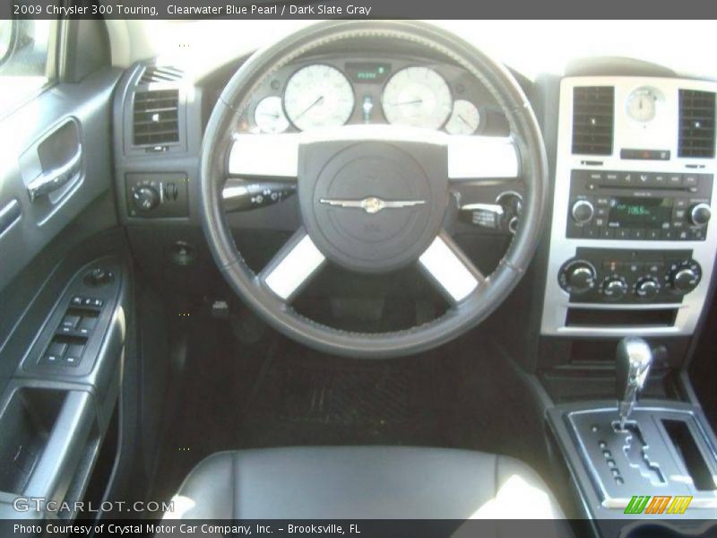 Clearwater Blue Pearl / Dark Slate Gray 2009 Chrysler 300 Touring