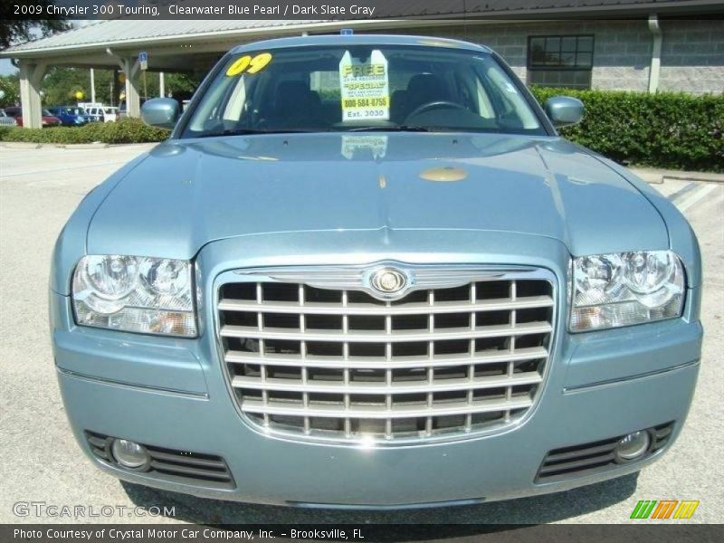 Clearwater Blue Pearl / Dark Slate Gray 2009 Chrysler 300 Touring