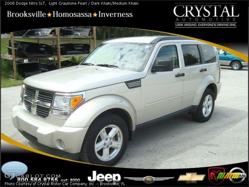 Light Graystone Pearl / Dark Khaki/Medium Khaki 2008 Dodge Nitro SLT