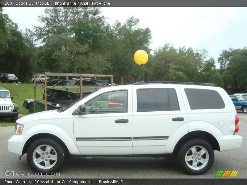 Bright White / Khaki Two-Tone 2007 Dodge Durango SLT
