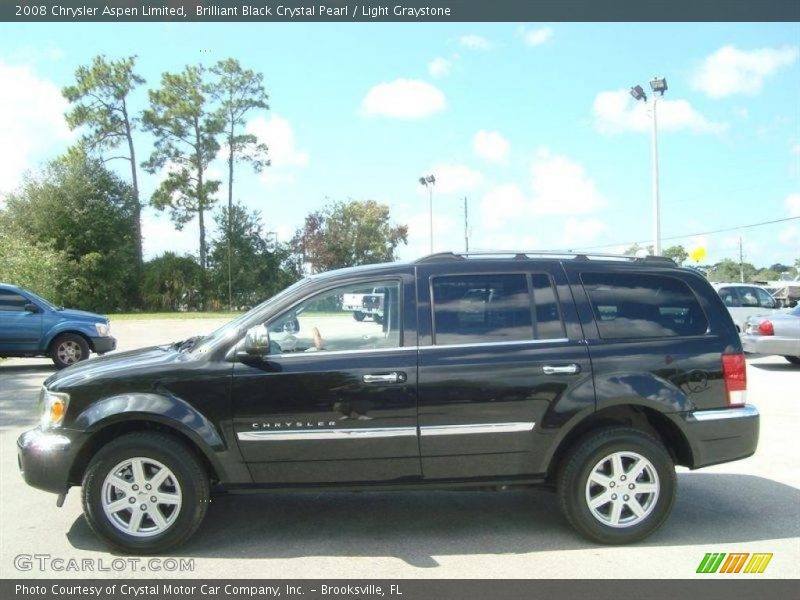Brilliant Black Crystal Pearl / Light Graystone 2008 Chrysler Aspen Limited