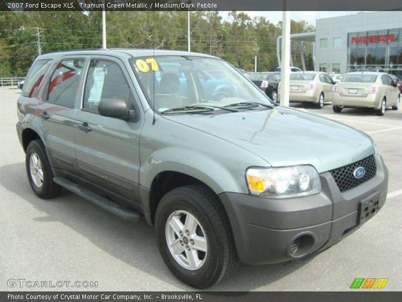 Titanium Green Metallic / Medium/Dark Pebble 2007 Ford Escape XLS