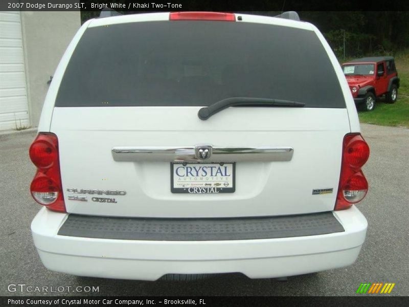 Bright White / Khaki Two-Tone 2007 Dodge Durango SLT