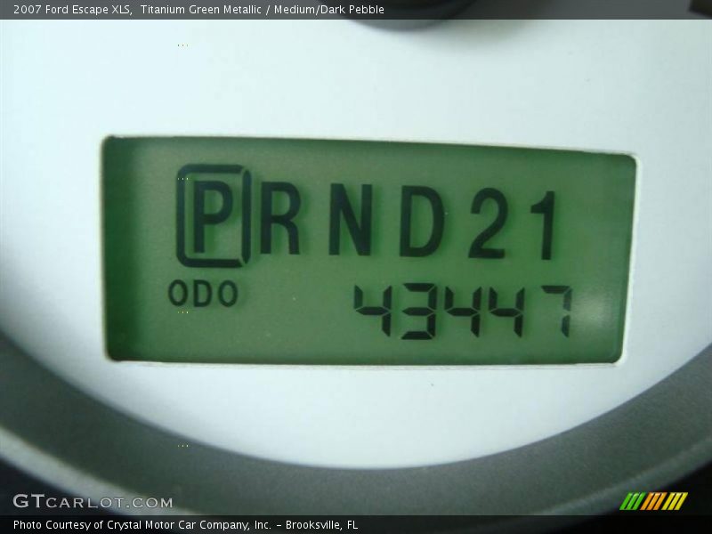 Titanium Green Metallic / Medium/Dark Pebble 2007 Ford Escape XLS