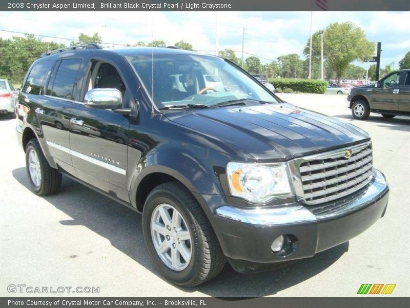 Brilliant Black Crystal Pearl / Light Graystone 2008 Chrysler Aspen Limited