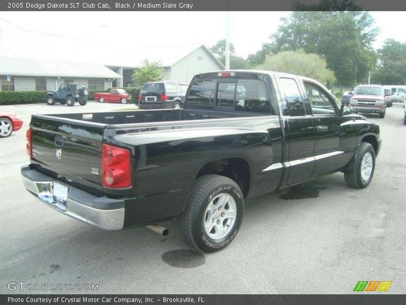 Black / Medium Slate Gray 2005 Dodge Dakota SLT Club Cab