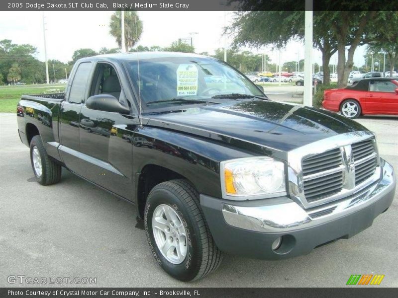 Black / Medium Slate Gray 2005 Dodge Dakota SLT Club Cab