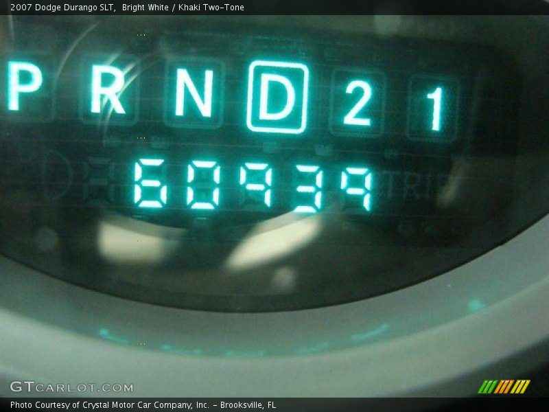 Bright White / Khaki Two-Tone 2007 Dodge Durango SLT