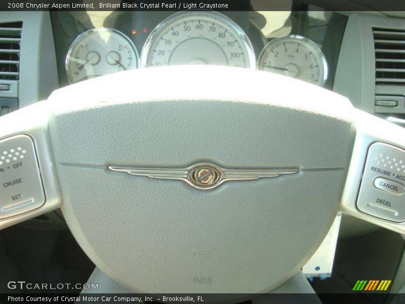 Brilliant Black Crystal Pearl / Light Graystone 2008 Chrysler Aspen Limited