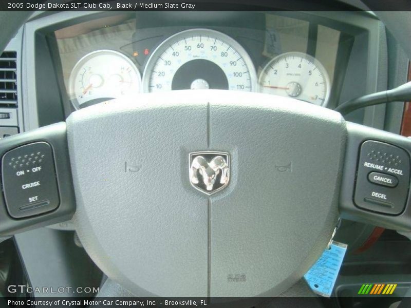 Black / Medium Slate Gray 2005 Dodge Dakota SLT Club Cab