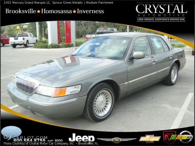 Spruce Green Metallic / Medium Parchment 2002 Mercury Grand Marquis LS