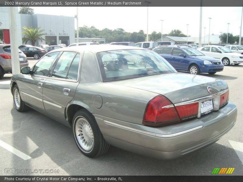 Spruce Green Metallic / Medium Parchment 2002 Mercury Grand Marquis LS