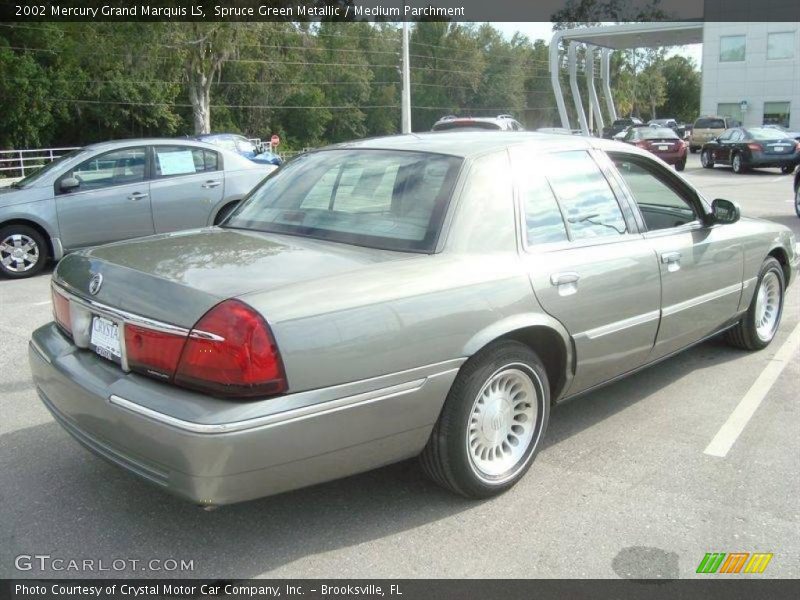 Spruce Green Metallic / Medium Parchment 2002 Mercury Grand Marquis LS