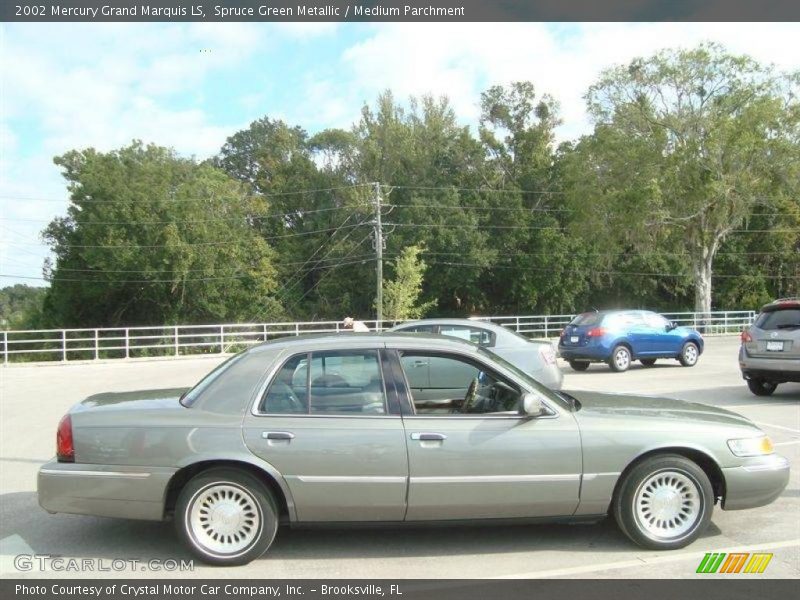 Spruce Green Metallic / Medium Parchment 2002 Mercury Grand Marquis LS