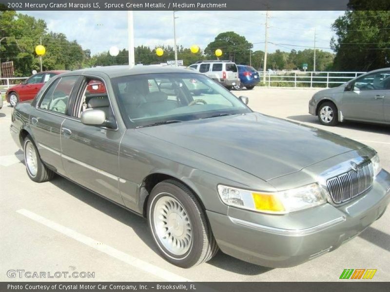 Spruce Green Metallic / Medium Parchment 2002 Mercury Grand Marquis LS
