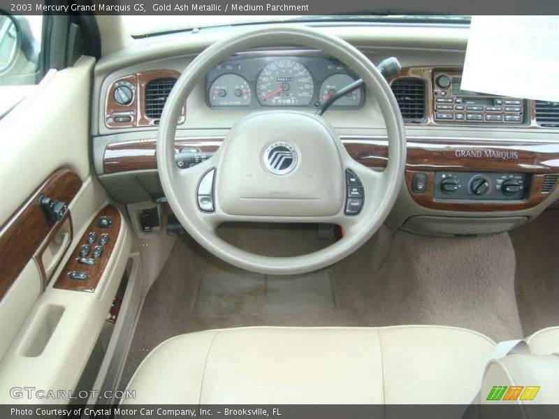 Gold Ash Metallic / Medium Parchment 2003 Mercury Grand Marquis GS
