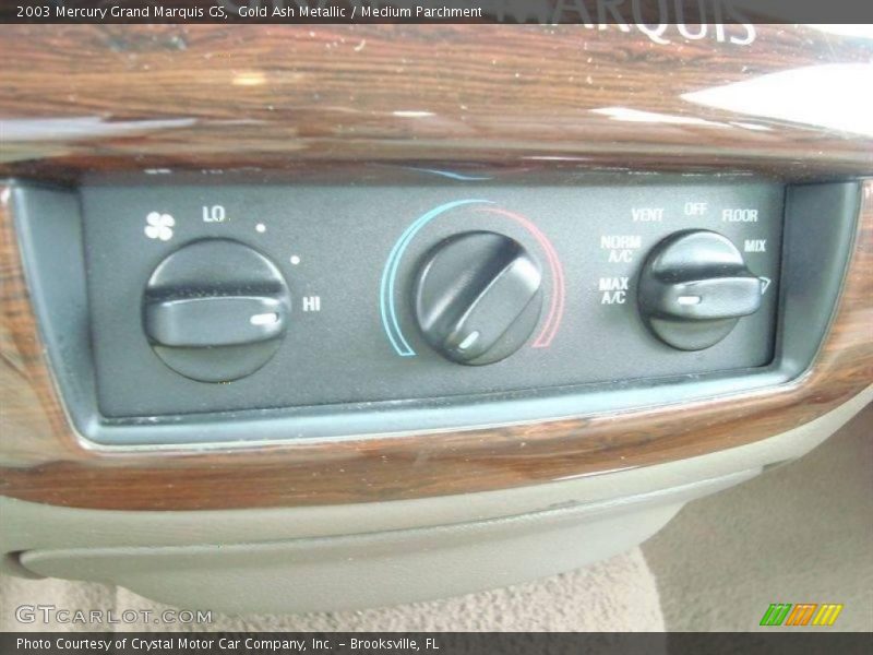 Gold Ash Metallic / Medium Parchment 2003 Mercury Grand Marquis GS