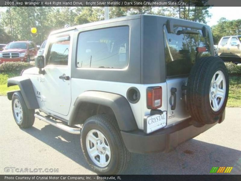 Bright Silver Metallic / Dark Slate Gray/Medium Slate Gray 2008 Jeep Wrangler X 4x4 Right Hand Drive