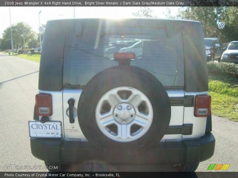 Bright Silver Metallic / Dark Slate Gray/Medium Slate Gray 2008 Jeep Wrangler X 4x4 Right Hand Drive