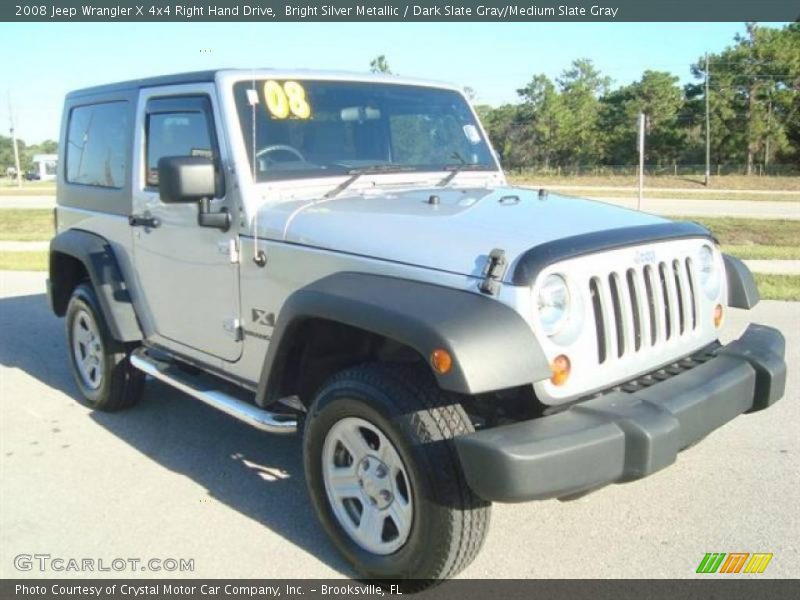 Bright Silver Metallic / Dark Slate Gray/Medium Slate Gray 2008 Jeep Wrangler X 4x4 Right Hand Drive