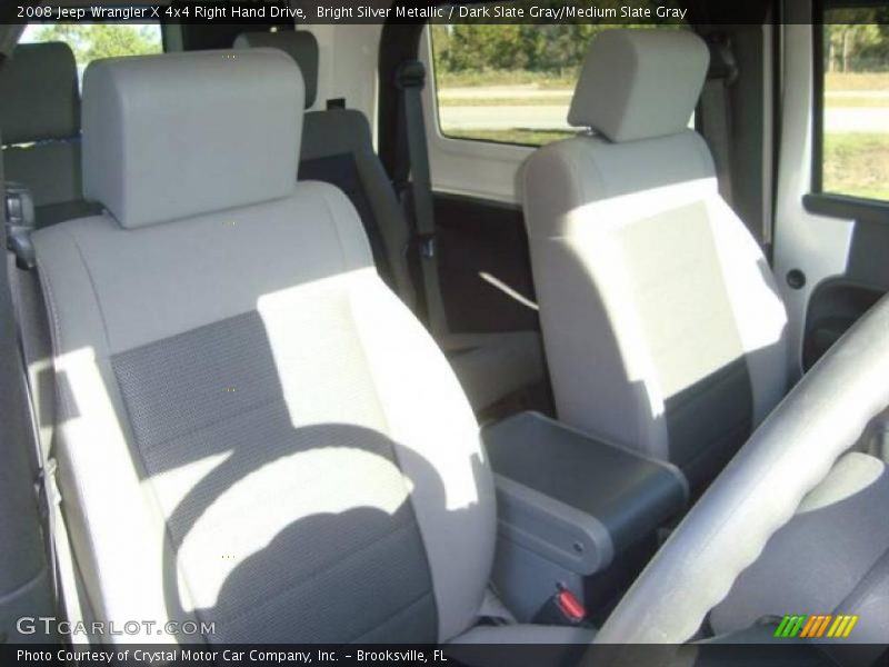 Bright Silver Metallic / Dark Slate Gray/Medium Slate Gray 2008 Jeep Wrangler X 4x4 Right Hand Drive