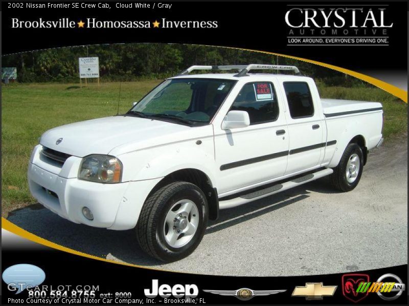 Cloud White / Gray 2002 Nissan Frontier SE Crew Cab