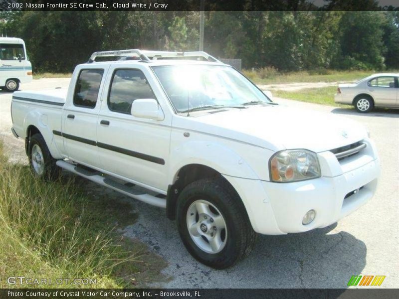Cloud White / Gray 2002 Nissan Frontier SE Crew Cab