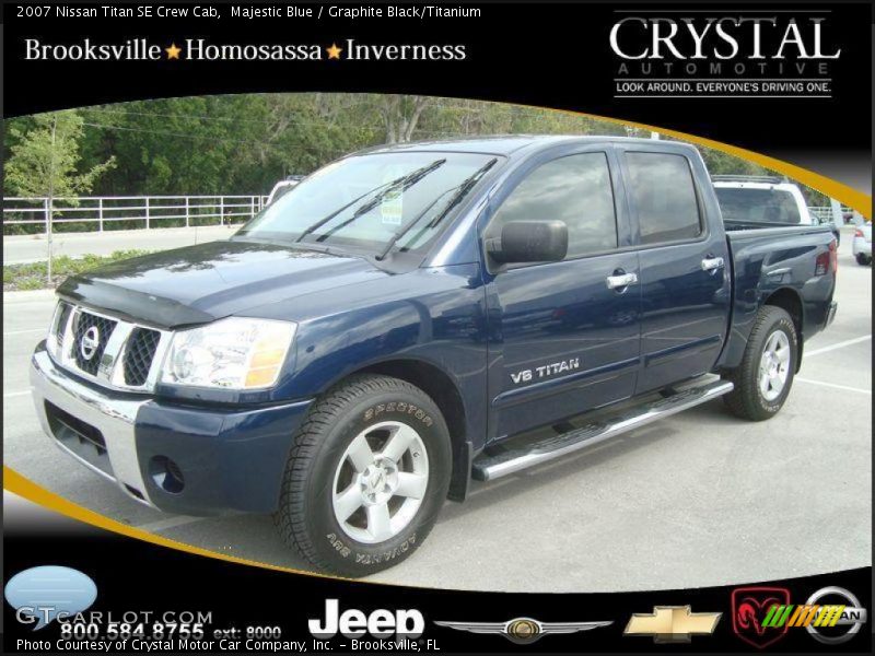 Majestic Blue / Graphite Black/Titanium 2007 Nissan Titan SE Crew Cab