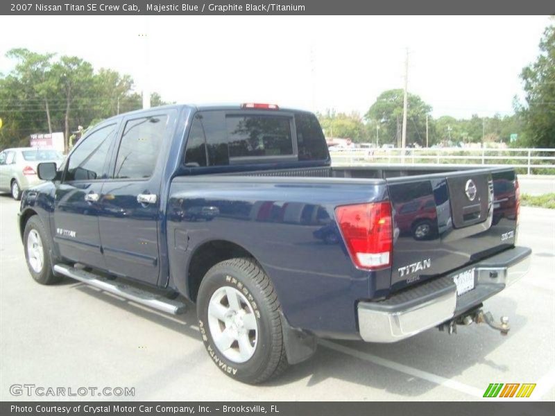 Majestic Blue / Graphite Black/Titanium 2007 Nissan Titan SE Crew Cab