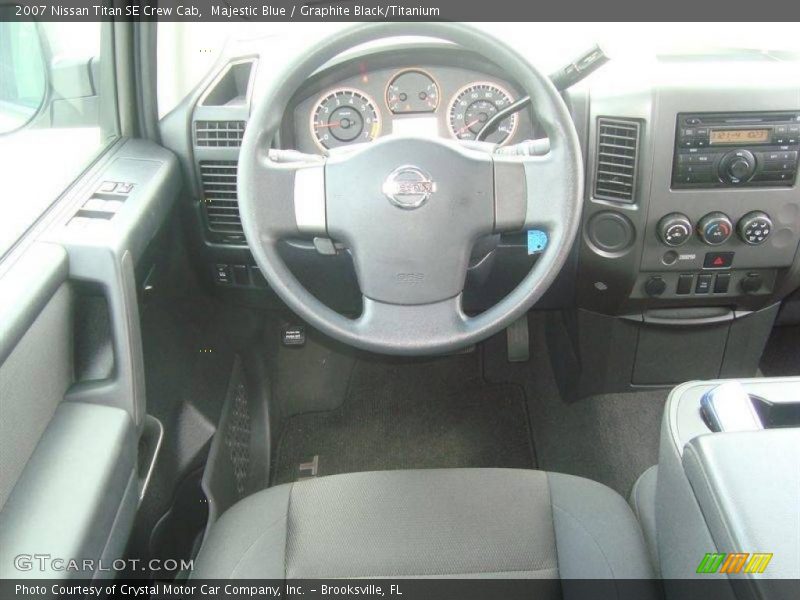 Majestic Blue / Graphite Black/Titanium 2007 Nissan Titan SE Crew Cab