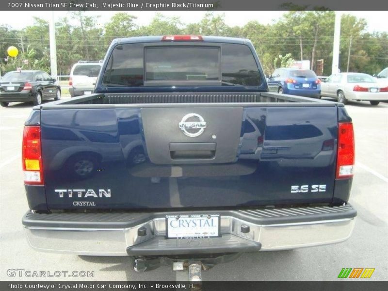 Majestic Blue / Graphite Black/Titanium 2007 Nissan Titan SE Crew Cab