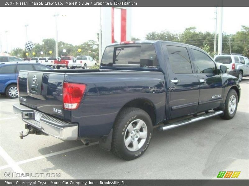 Majestic Blue / Graphite Black/Titanium 2007 Nissan Titan SE Crew Cab