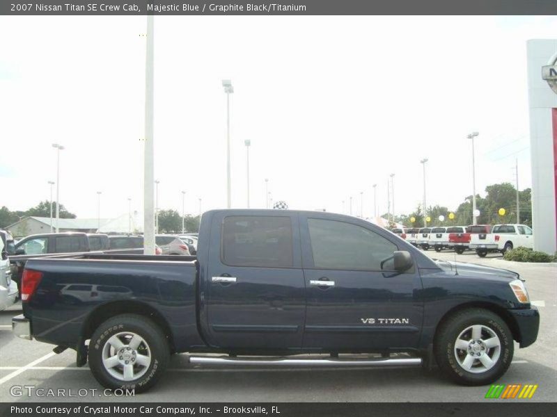 Majestic Blue / Graphite Black/Titanium 2007 Nissan Titan SE Crew Cab