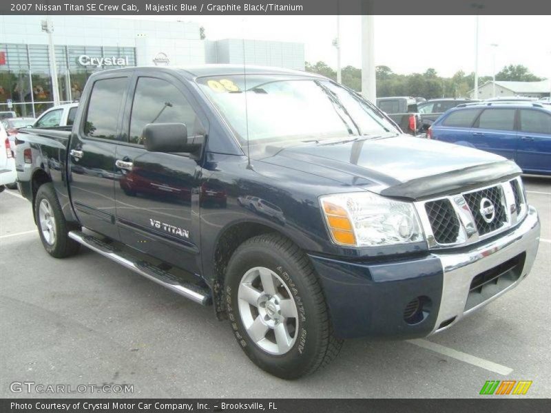 Majestic Blue / Graphite Black/Titanium 2007 Nissan Titan SE Crew Cab