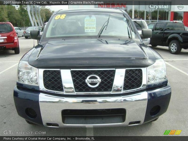 Majestic Blue / Graphite Black/Titanium 2007 Nissan Titan SE Crew Cab