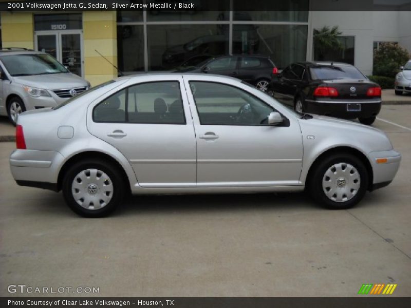 Silver Arrow Metallic / Black 2001 Volkswagen Jetta GL Sedan