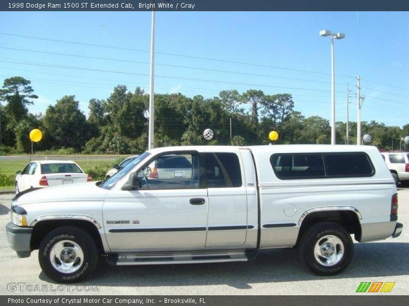 Bright White / Gray 1998 Dodge Ram 1500 ST Extended Cab