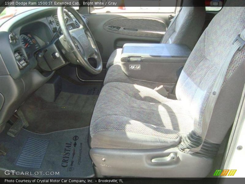 Bright White / Gray 1998 Dodge Ram 1500 ST Extended Cab