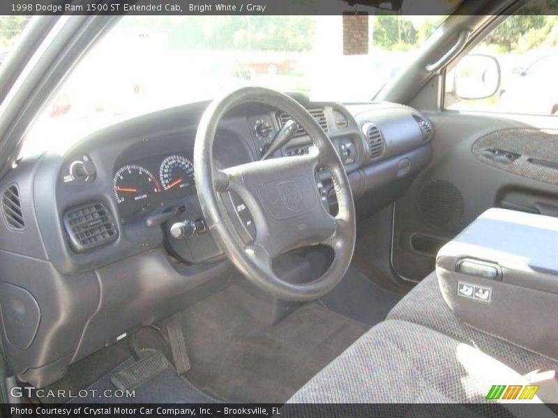 Bright White / Gray 1998 Dodge Ram 1500 ST Extended Cab