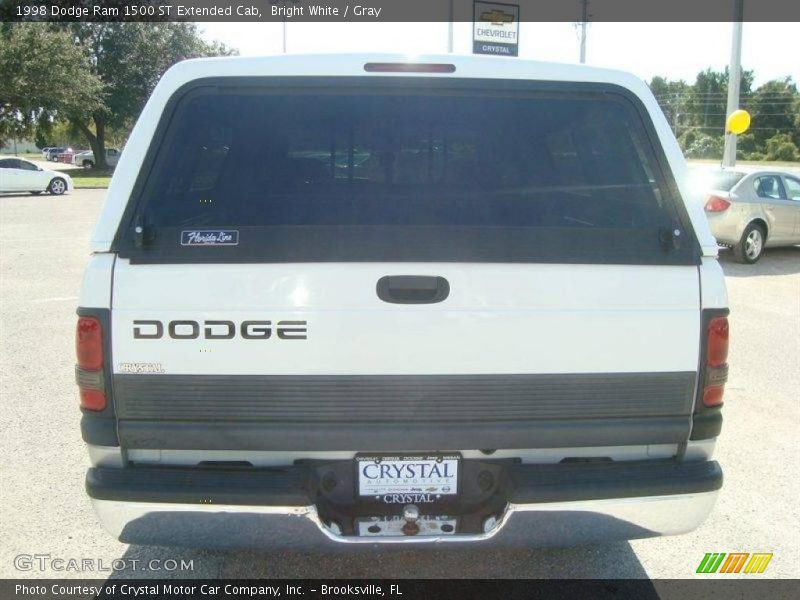 Bright White / Gray 1998 Dodge Ram 1500 ST Extended Cab