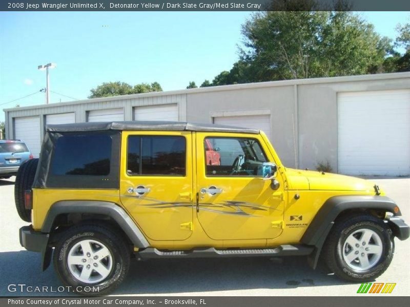 Detonator Yellow / Dark Slate Gray/Med Slate Gray 2008 Jeep Wrangler Unlimited X