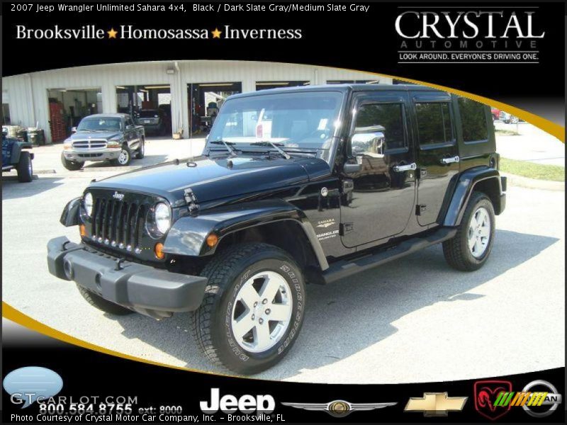 Black / Dark Slate Gray/Medium Slate Gray 2007 Jeep Wrangler Unlimited Sahara 4x4